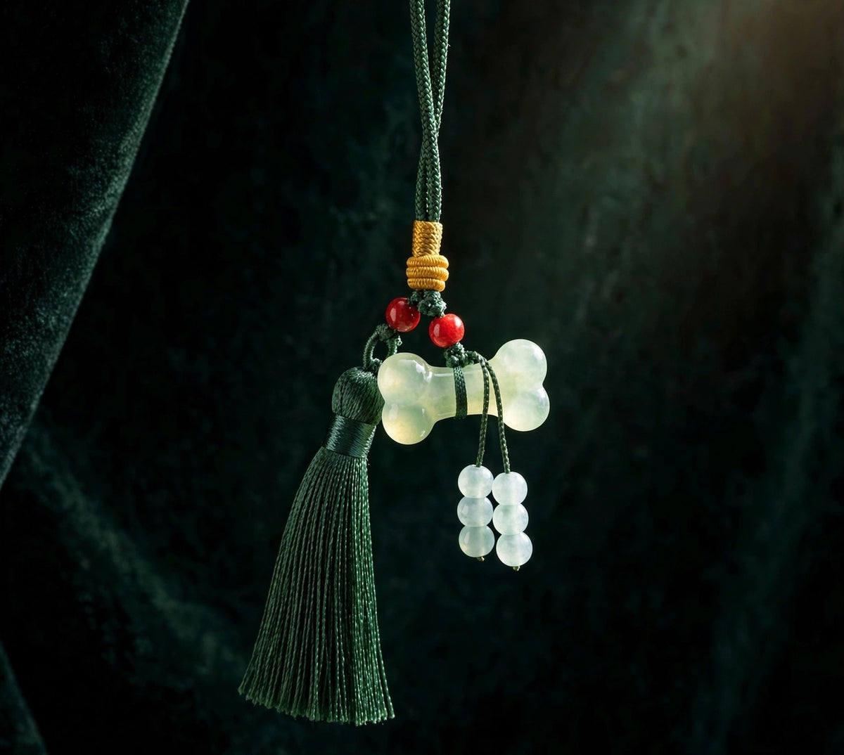 Jadeite Bone Charm