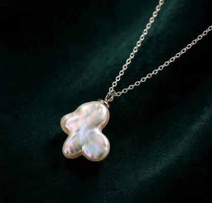 Butterfly Baroque Pearl Pendant Necklace