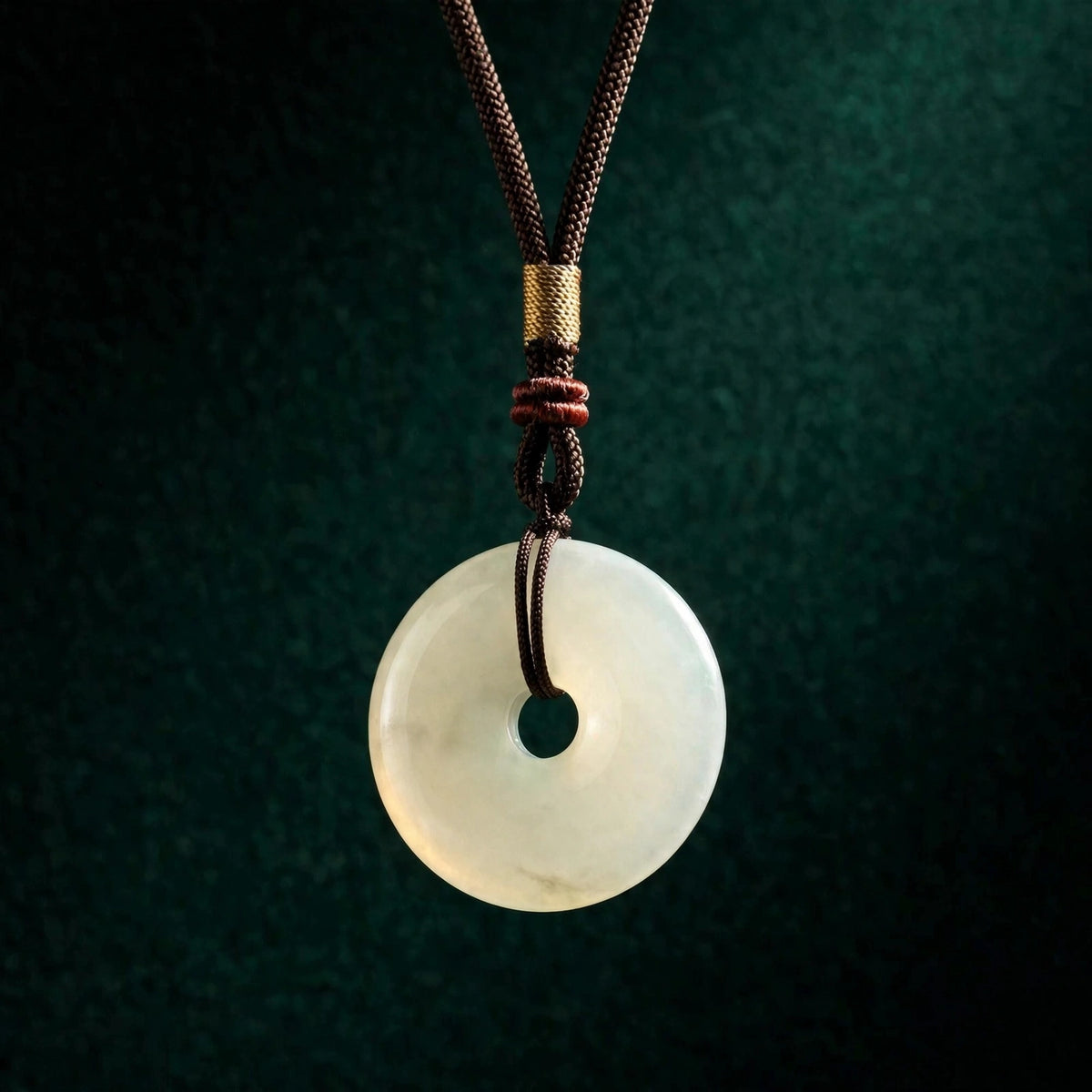 Natural Jade Donut Charm