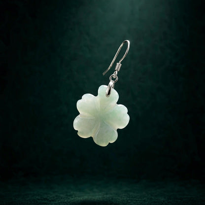 Natural Jade Flower Earrings