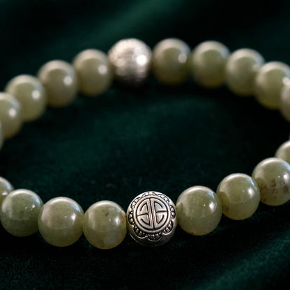 Natural Jade Beaded Bracelet