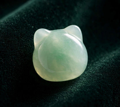 Natural Jade Cat Charm