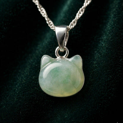 Cat Jade Pendant Necklace