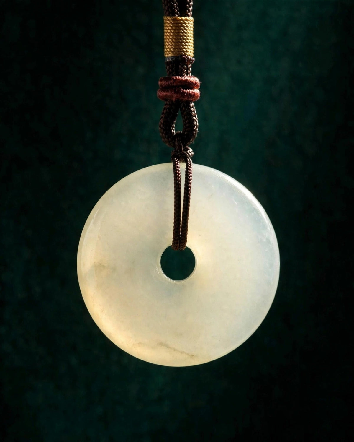 Natural Jade Donut Charm