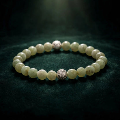 Natural Jade Beaded Bracelet