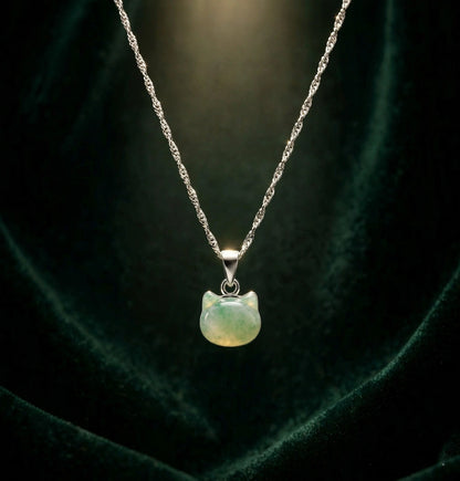 Cat Jade Pendant Necklace