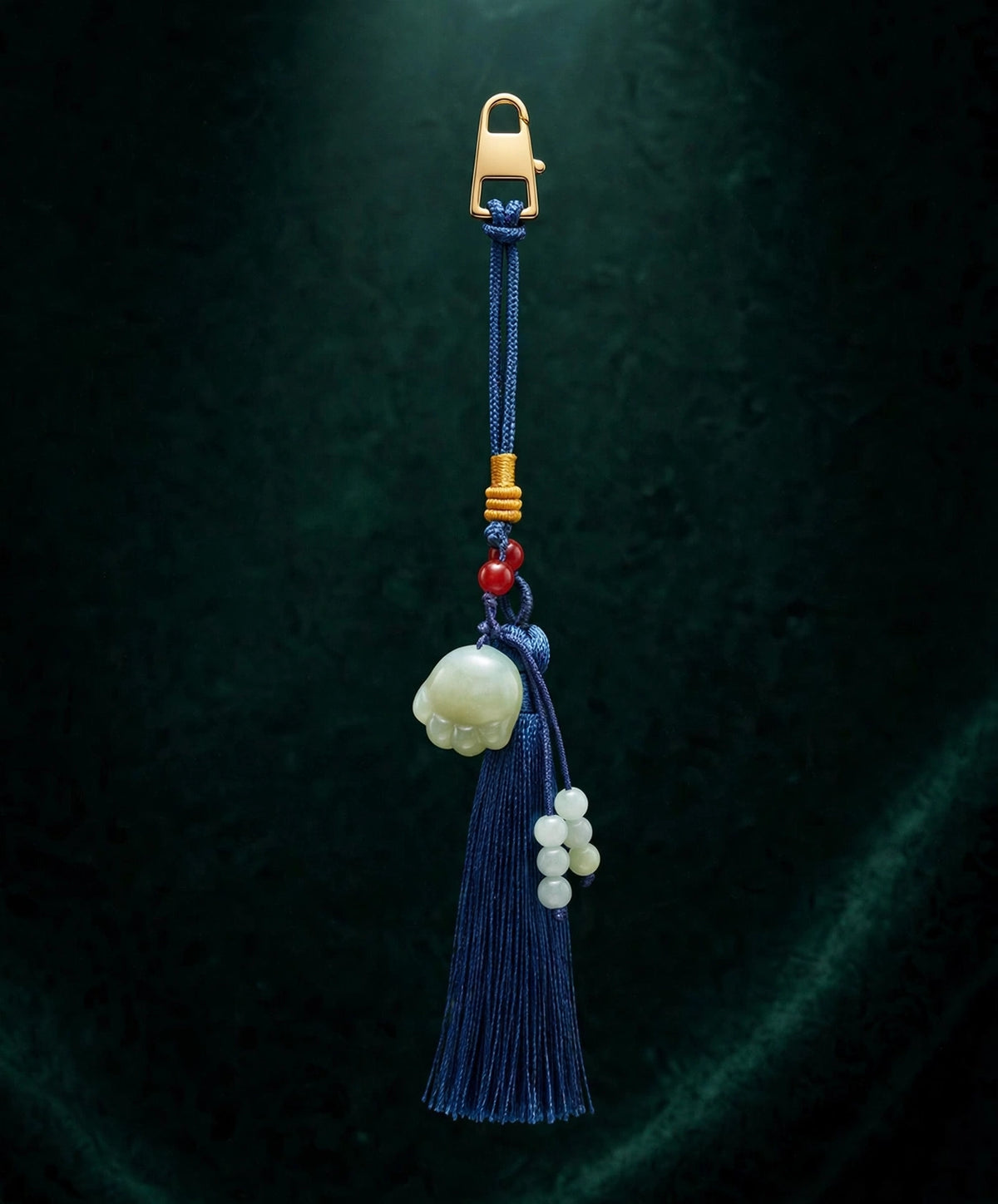 Natural Jade Cat Paw Charm