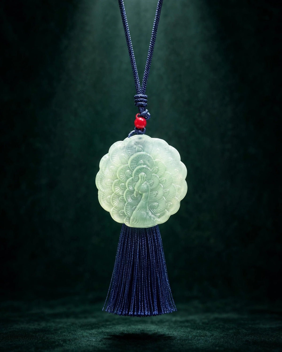 Jade Peacock Bag Charm