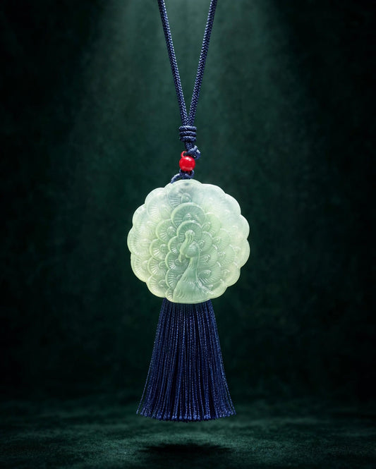 Jade Peacock Bag Charm