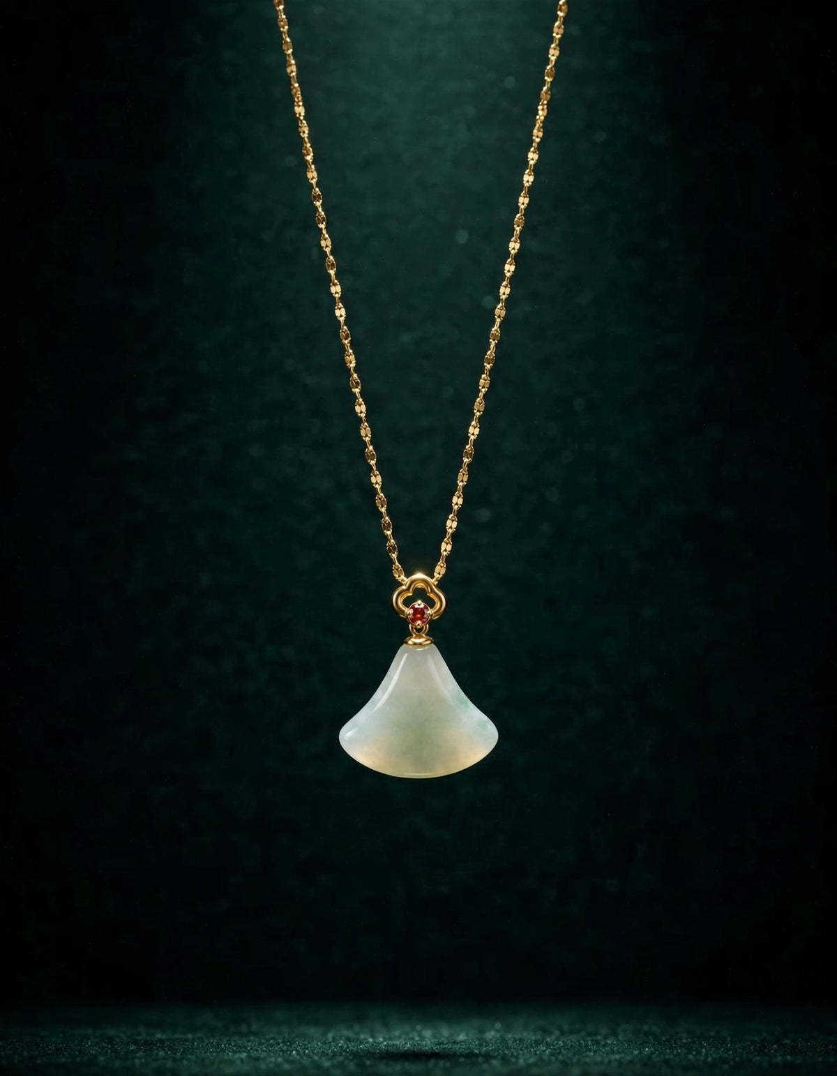 Natural Jade Shell Pendant Necklace